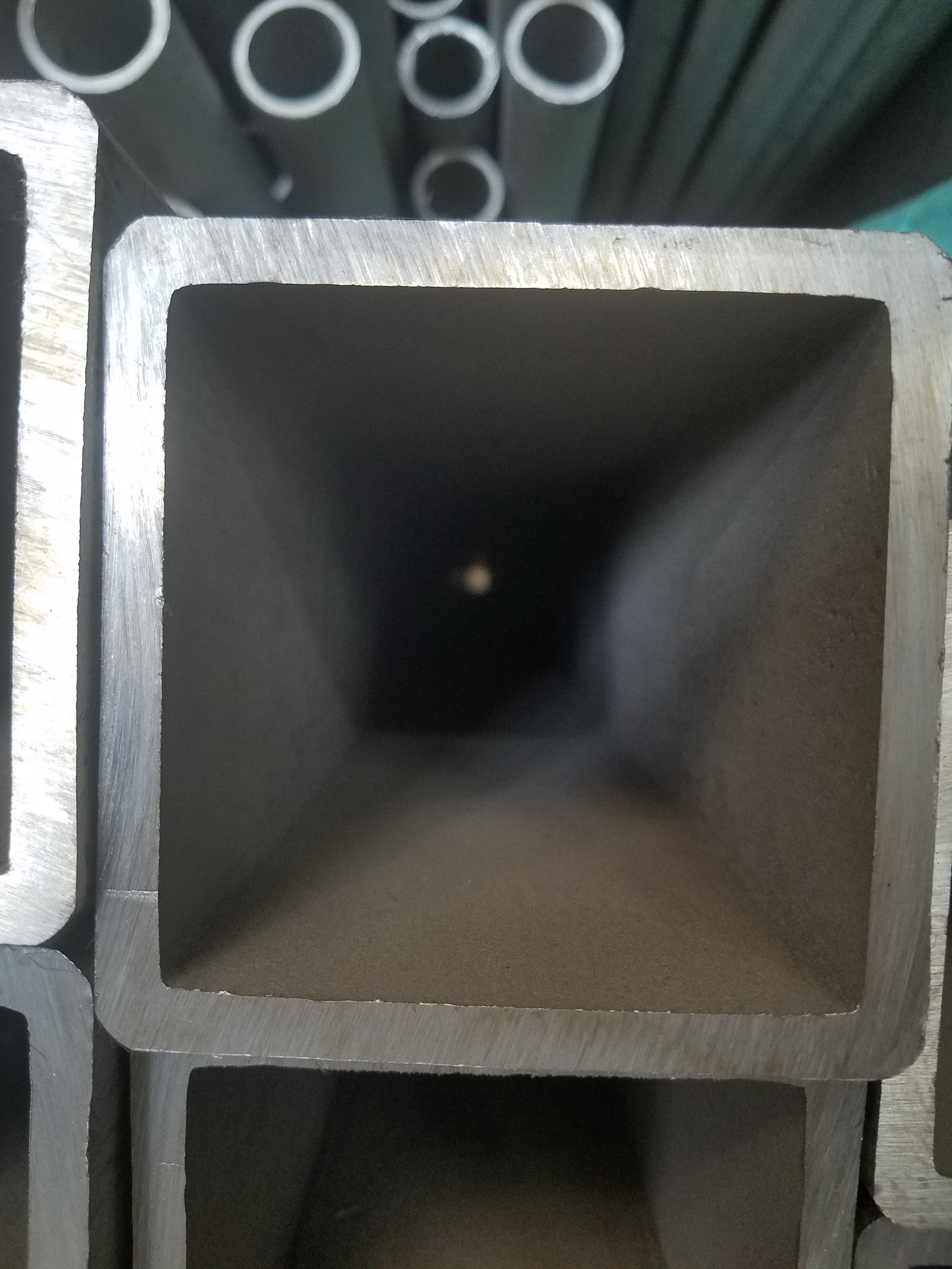 Pre-galvanized square tube in warehouse